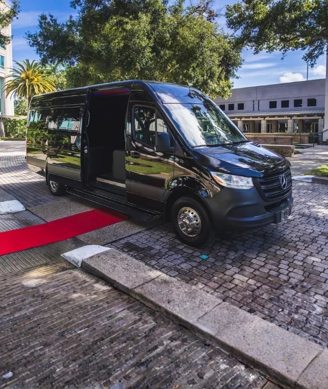luxury and comfortable vans for party transportation